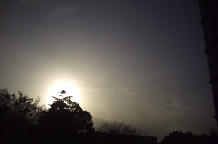 Cirrostratus with mock sun